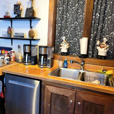 Dishwasher and Sink at Cucharas River Bed and Breakfast