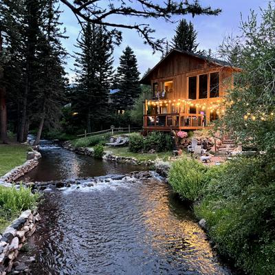 Outdoor lighting for Colorado Nights. at Cucharas River Bed and Breakfast