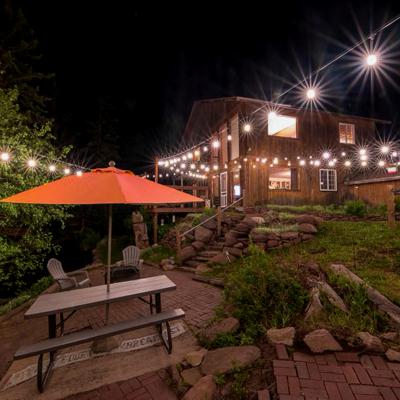 Outdoor lighting for Colorado Nights. at Cucharas River Bed and Breakfast