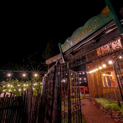 Outdoor lighting for Colorado Nights. at Cucharas River Bed and Breakfast